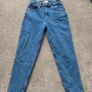 Zara high waisted blue mom jean